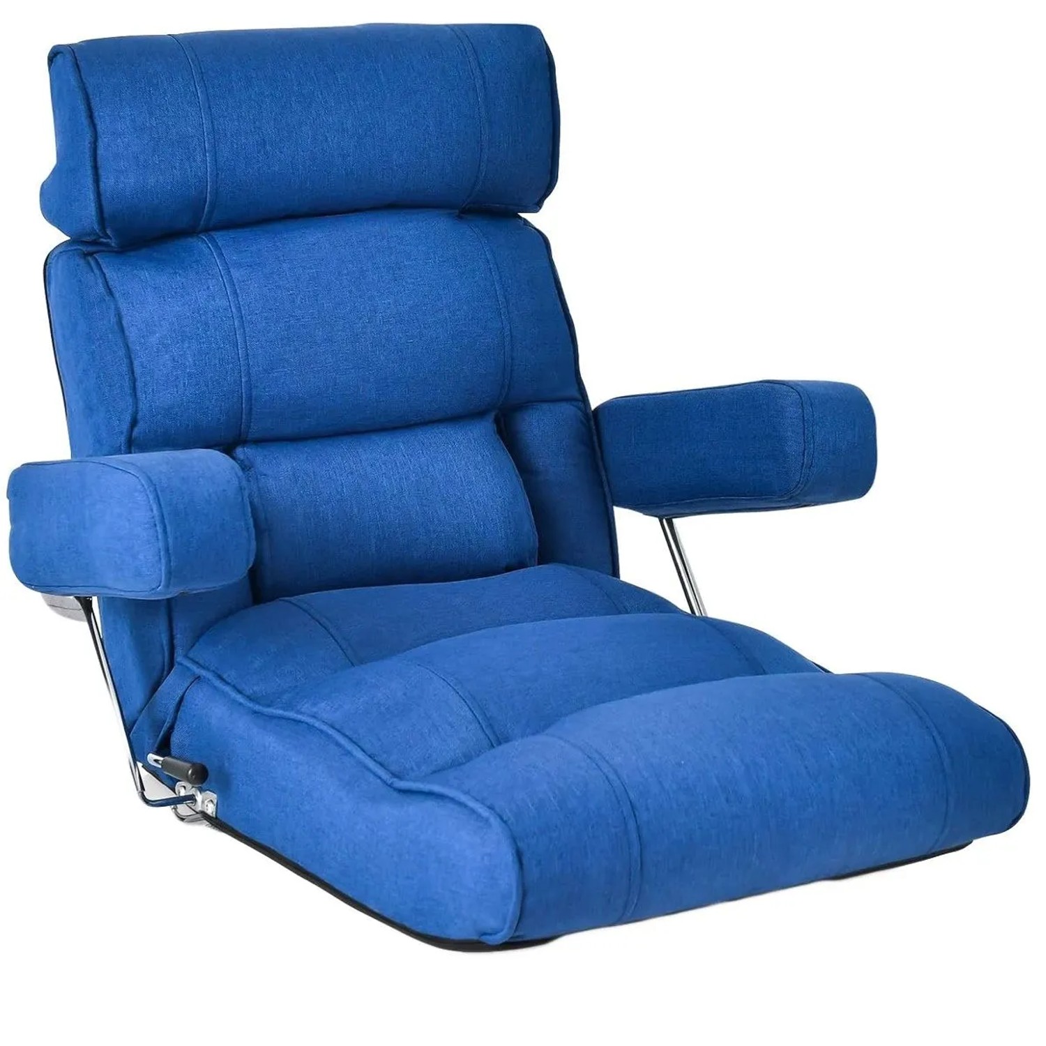 Costway Bodenstuhl Klappbar mit Rückenlehne Blau günstig online kaufen