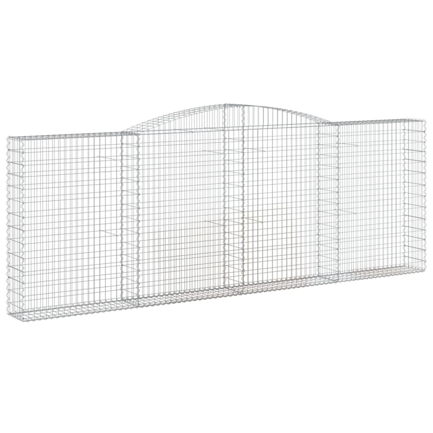 vidaXL Gabionen mit Hochbogen 6 Stk 400x30x140/160cm Eisen 1635381
