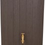 Brauner Garantia Regenspeicher Timber 230 l in Holzoptik mit Messinghahn.