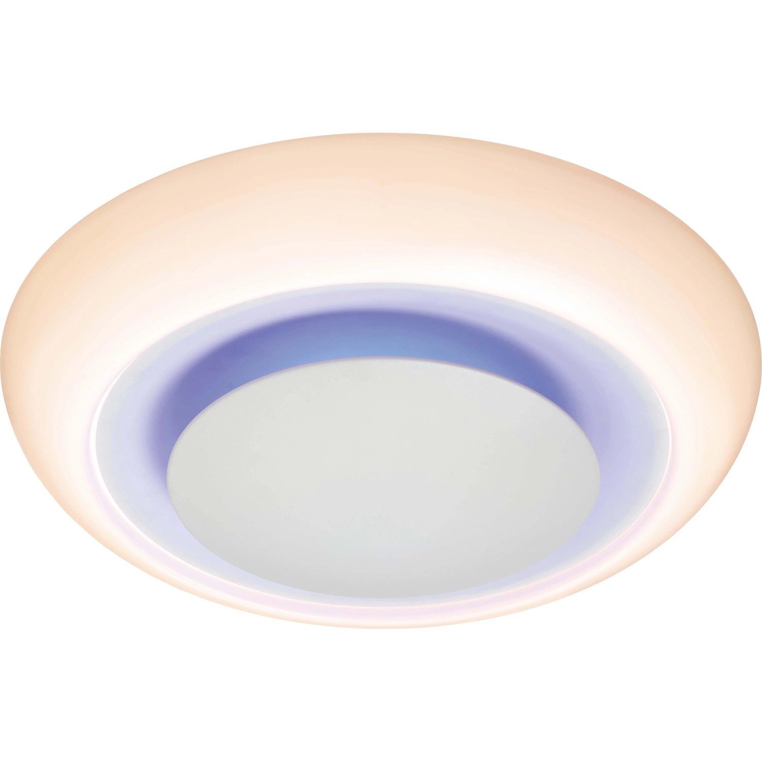 Runde LED-Deckenleuchte Ferrilo, 50 cm, mit Farbwechsel, Kunststoff.