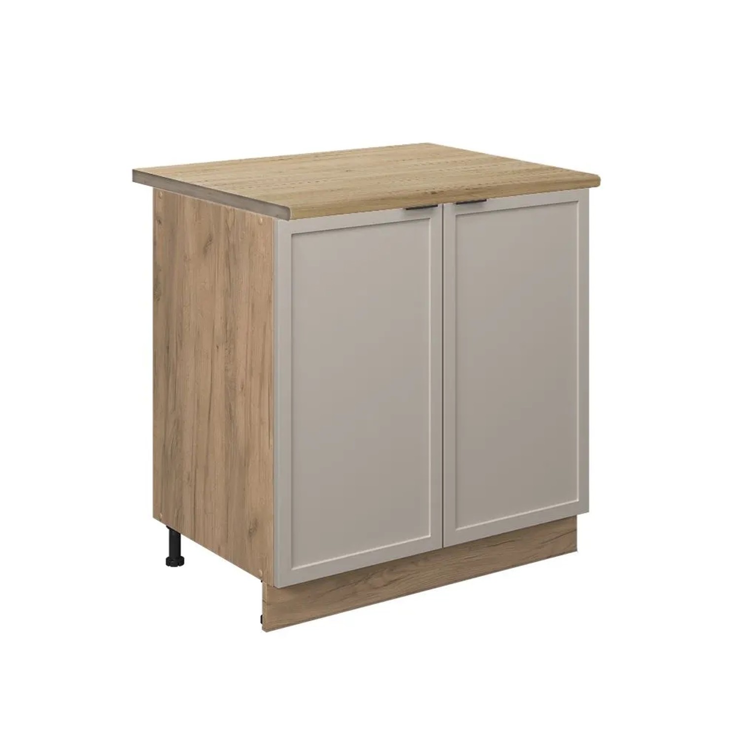 Vicco Küchenunterschrank Fame-Line GrauBeige 80 x 82 mit Regal AP Eiche Art Nr 50309