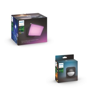 Philips Hue Set: Discover Flutlicht mit Farblicht und Outdoor Bewegungsmelder.