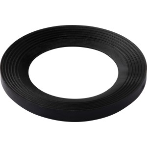 Schwarze KÖRO Profildichtung für Ablaufventil 1 1/2", 69x42x10 mm.