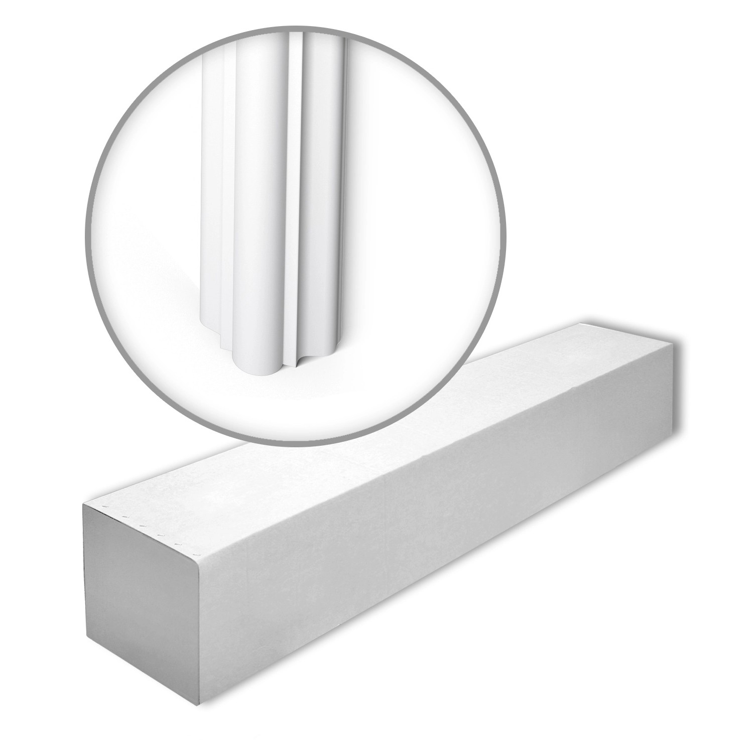 NOEL & MARQUET NMC WE2-Box WALLSTYL Kantenschutzprofile 1 Karton Set mit 17 Stuckleisten 34 m Weiß