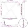 vidaXL Esstisch Beine 2 Stk Anthrazit 70x72-73,3 cm Stahl 4012726_9