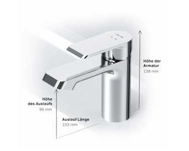 AM.PM Einhebel-Waschtischarmatur Flash Wasserhahn Bad aus Messing  