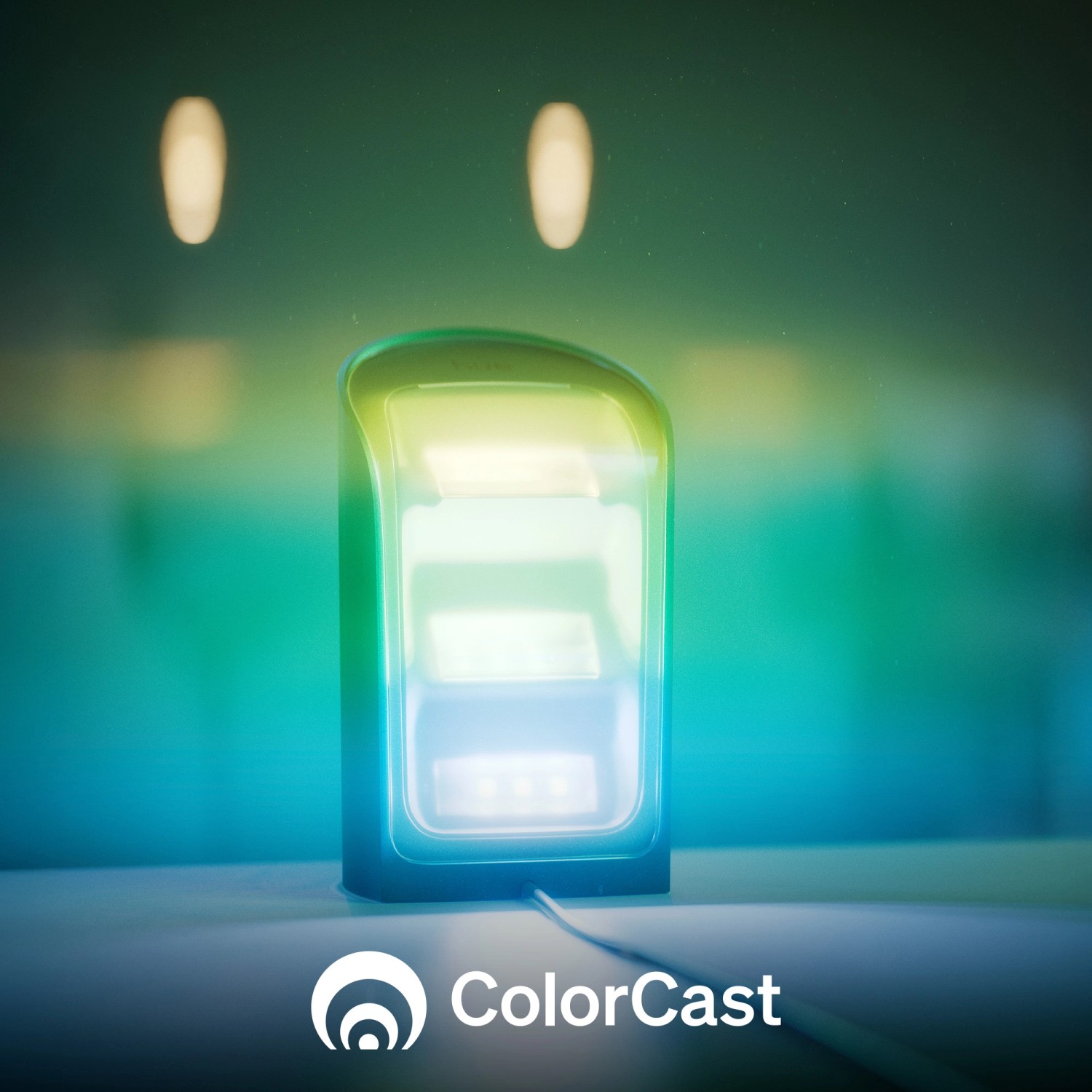 Philips Hue Play Wallwasher Doppelpack in Schwarz mit Farbverlauf.