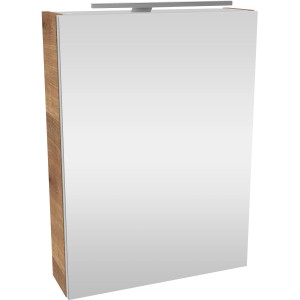 Fackelmann Spiegelschrank SBC Asteiche 50 cm mit LED-Leuchte und Softclose-Türen.