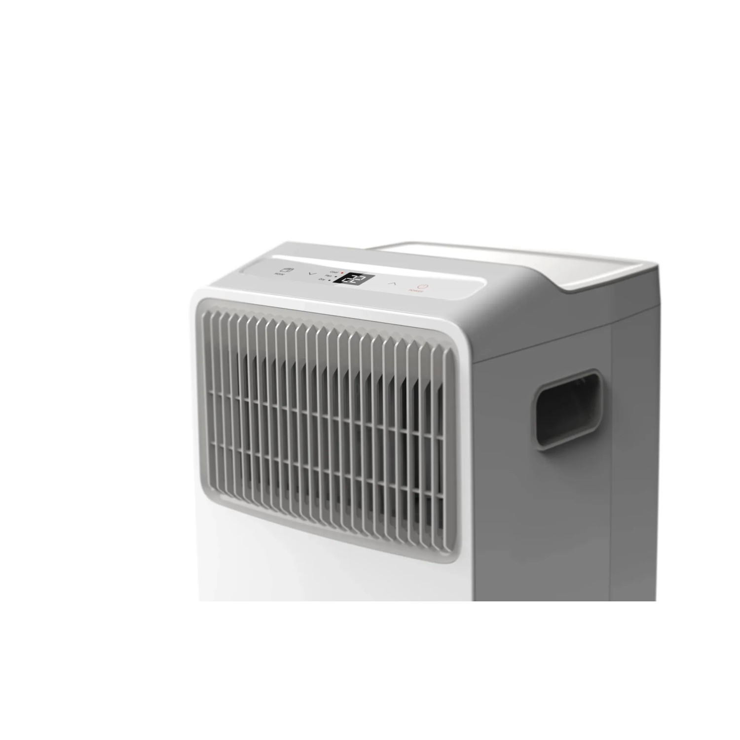 Comfee Klimaanlage Mobil MPPHA-07CRN7-L in Weiß, Ansicht von schräg vorne.