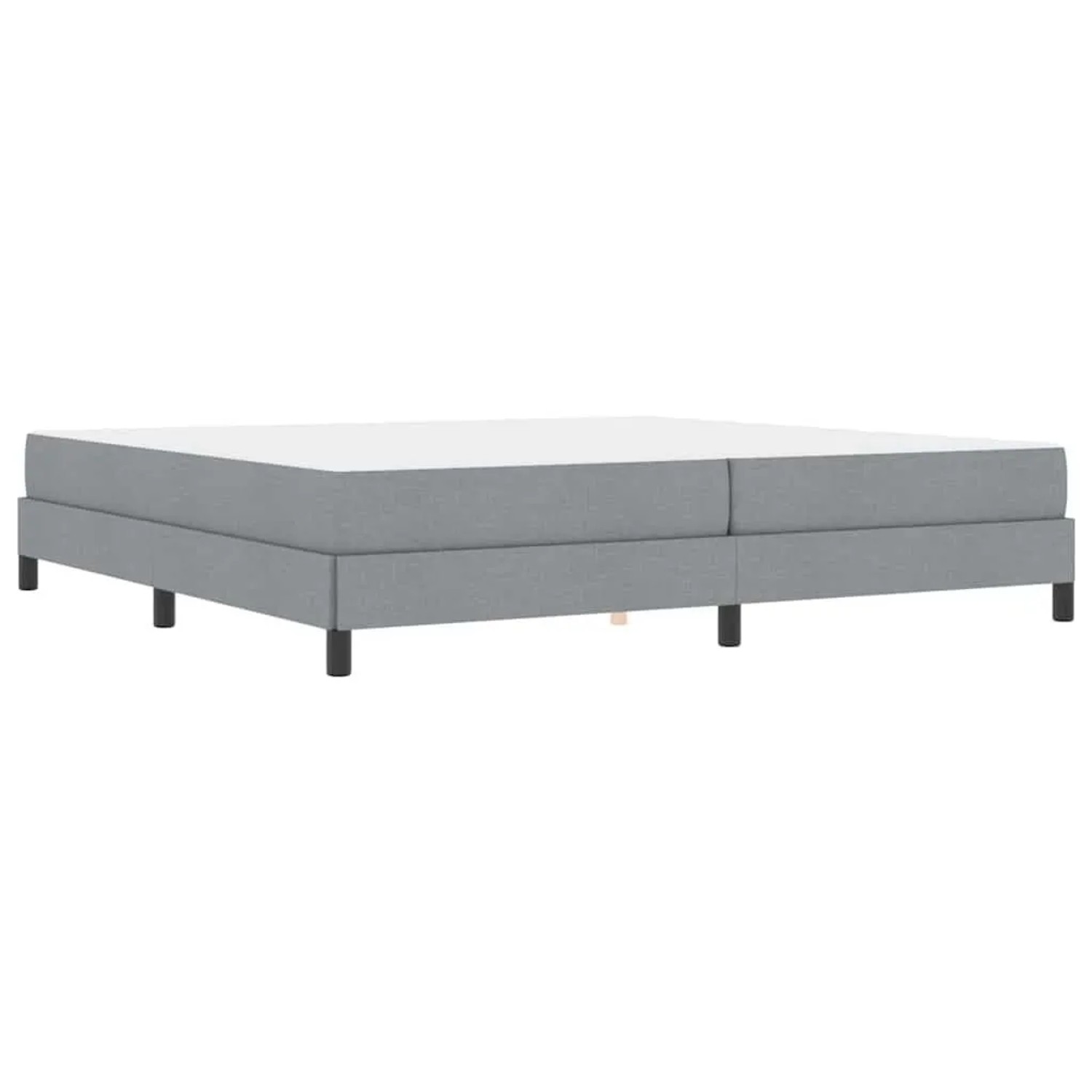 vidaXL Boxspringbett mit Matratze Hellgrau 200 x 200 cm Stoff 3398514 günstig online kaufen