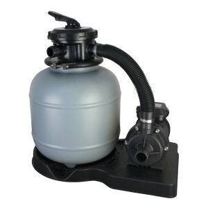 Summer Fun Sandfilteranlage SF 124 für Pools bis 20.000 l. Filterpumpe mit grauem Filtertank und schwarzer Pumpe.