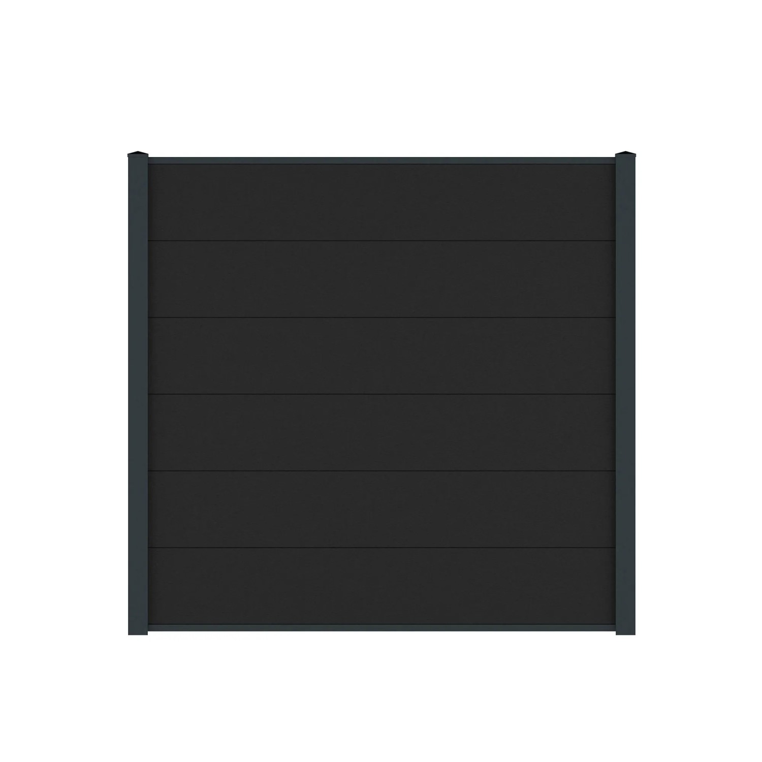 Vidual WPC-Sichtschutzzaun Comp-co 280 zum Aufdübeln 1,8 m x 14,28 m Anthrazit