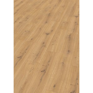 Wasserfestes Laminat Egger NatureSense Aqua, 8 mm, Eiche Predaia Honig, für Feuchträume geeignet.