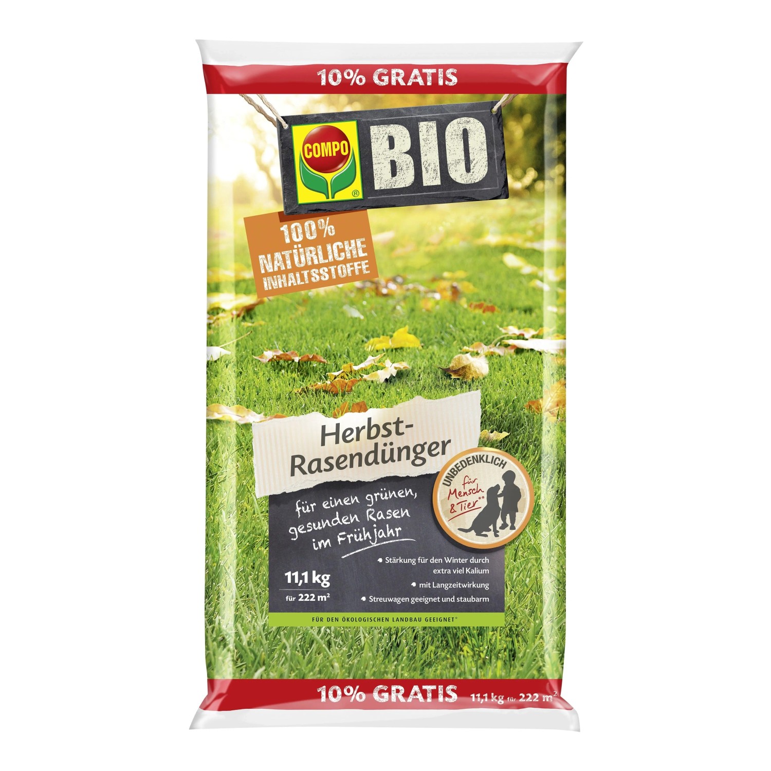 Compo BIO Herbst-Rasendünger 11,1 kg