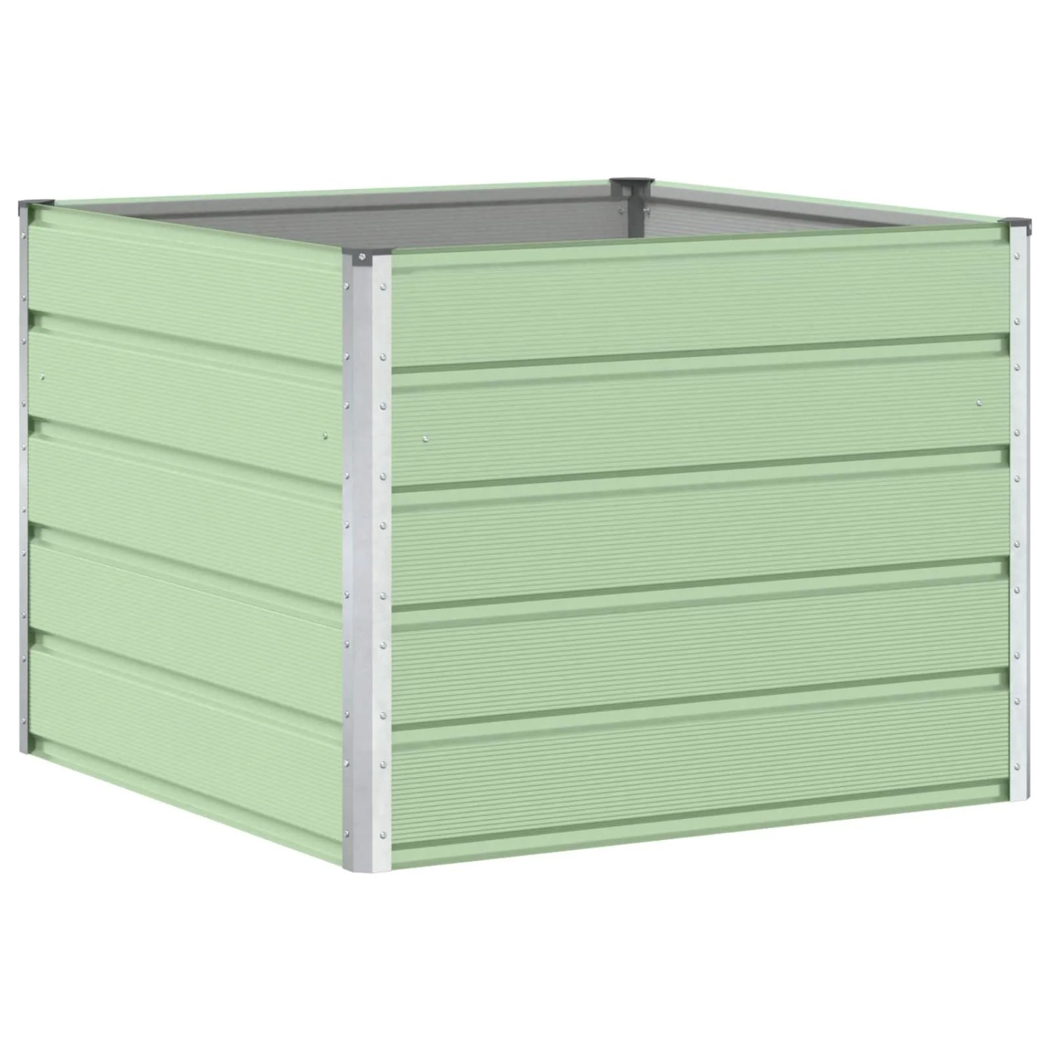 vidaXL Pflanzkübel Pastellgrün 100 x 100 x 75 cm Stahl 42018235