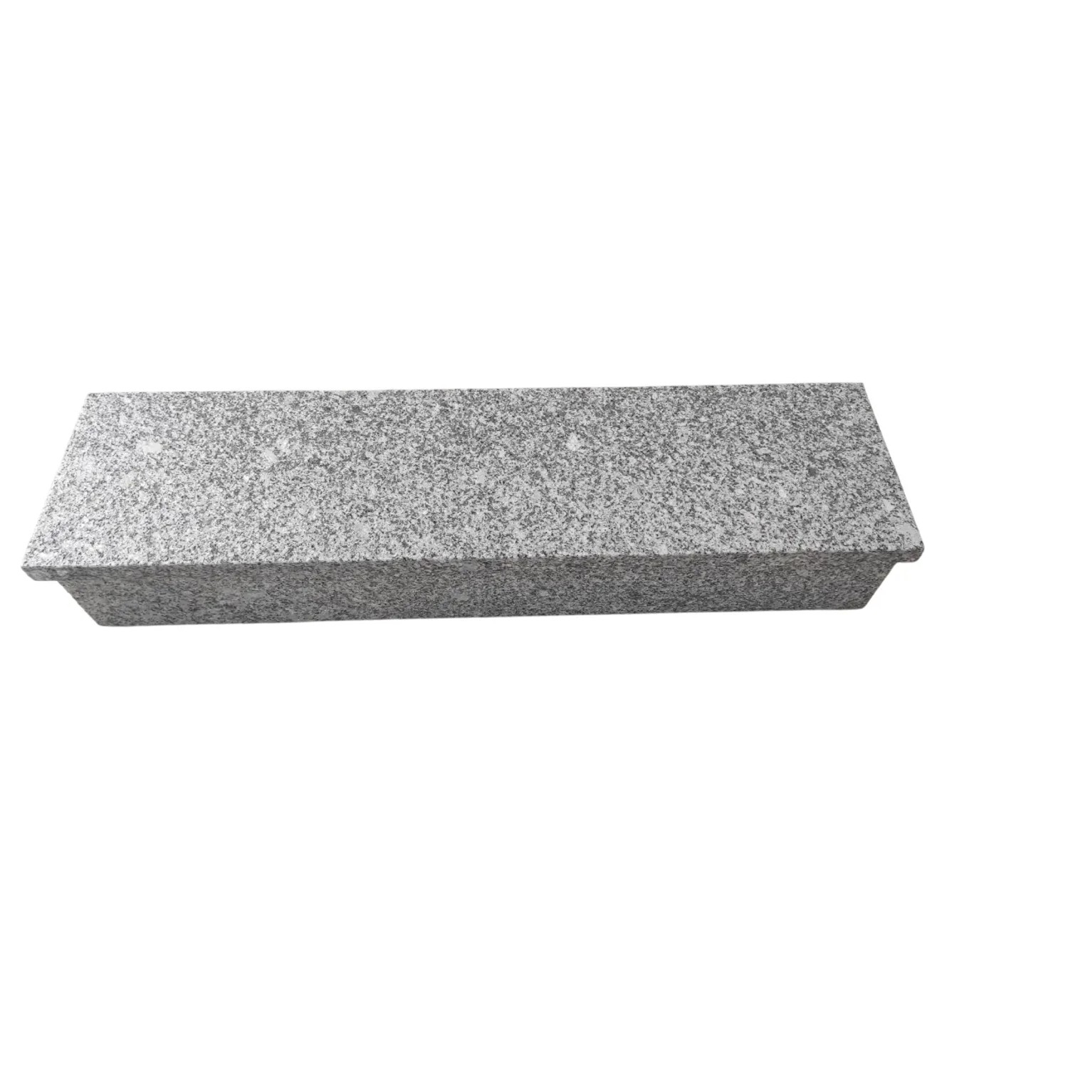 Graue Granit Trittstufe Pedras Salgadas, geflammt, 120cm breit, für Außentreppen.