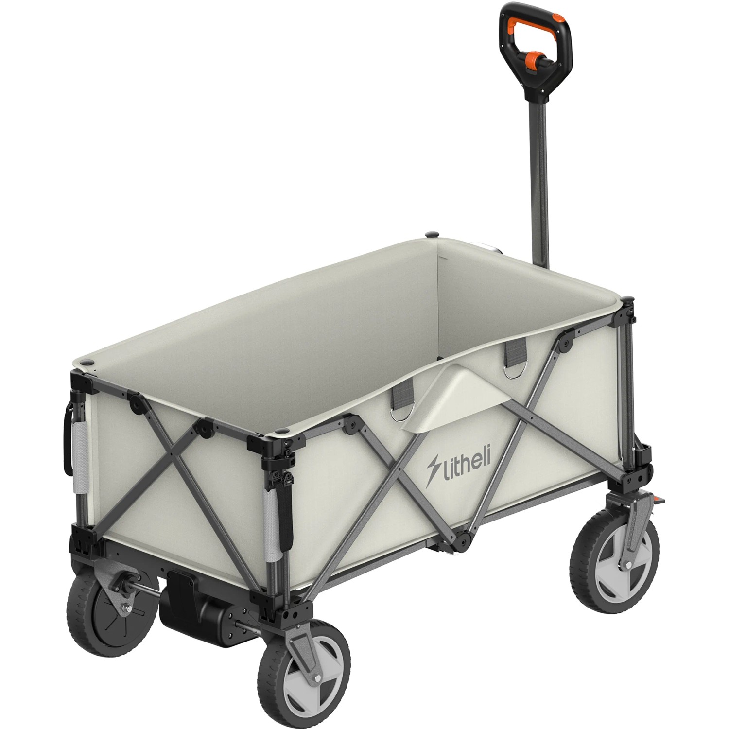 Litheli Bollerwagen W1 Pro, elektrisch, faltbar, mit Akku. Ideal für Spiel, Spaß und Transport.