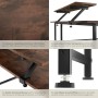 Tectake Schreibtisch Melrose im Industrial Style mit Holz- und Stahl-Elementen.