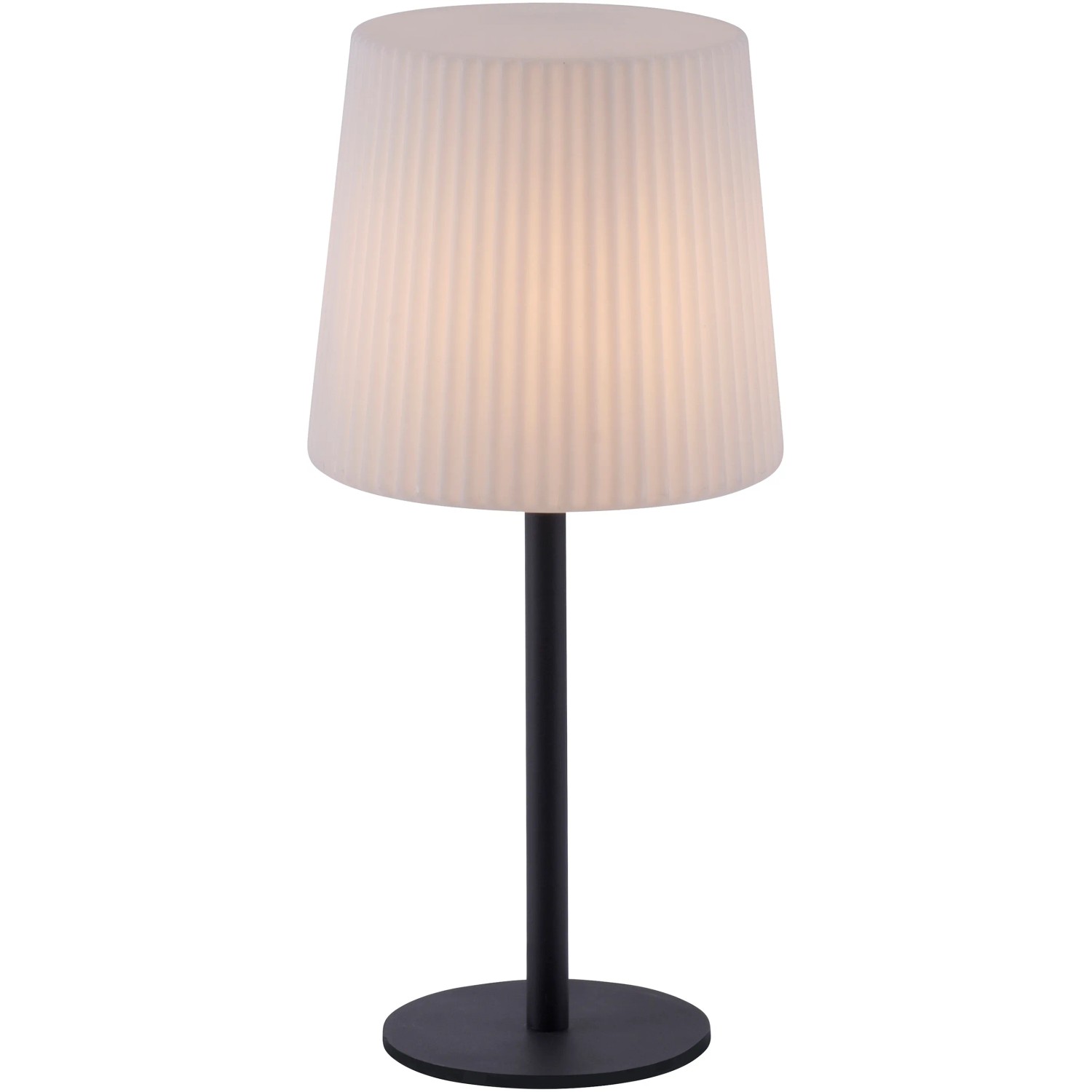 Anthrazitfarbene Paul Neuhaus LED-Tischleuchte Falter, 60 cm hoch, für Innen & Außen.