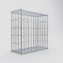 Leere Gabiona Gabione, 50x50x20 cm, Maschenweite 5x10 cm, aus verzinktem Draht.