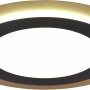 Moderne LED Deckenleuchte Morgan in Schwarz-Gold, 45 cm Durchmesser.