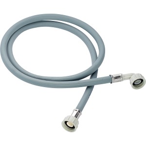 Grauer 1,5 m Zulaufschlauch für Waschmaschinen mit G3/4 Verschraubung.