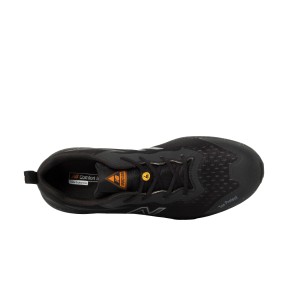 New Balance Logic S1 PL Sicherheitsschuh, schwarz-orange, Gr. 40, Draufsicht. Arbeitsschuh mit Zehenschutz.