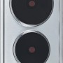 Respekta Kochmulde KM9111EN für Küchenzeile, Edelstahl mit zwei Kochplatten.