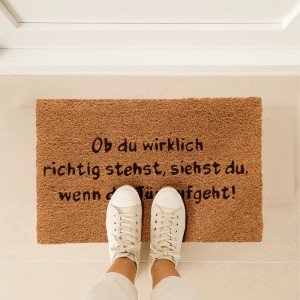 Relaxdays Fußmatte Kokosfaser Natur Rutschfest Wetterfest 60 cm x 40 cm x 1,5 cm 1,4 kg