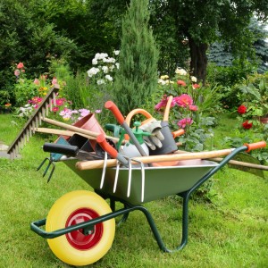 Relaxdays Schubkarrenrad mit Achse Vollgummi Gelb Pannensicher 39 cm x 9 cm