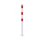 Schake Absperrpfosten, feuerverzinkt, weiß-rot, zum Einbetonieren, Ø 60 mm, mit 2 Ösen.
