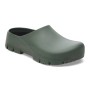 Birkenstock Super Birki 2.0 Clog in Thyme Green aus PU. Robuster Arbeitsschuh mit rutschhemmender Sohle.