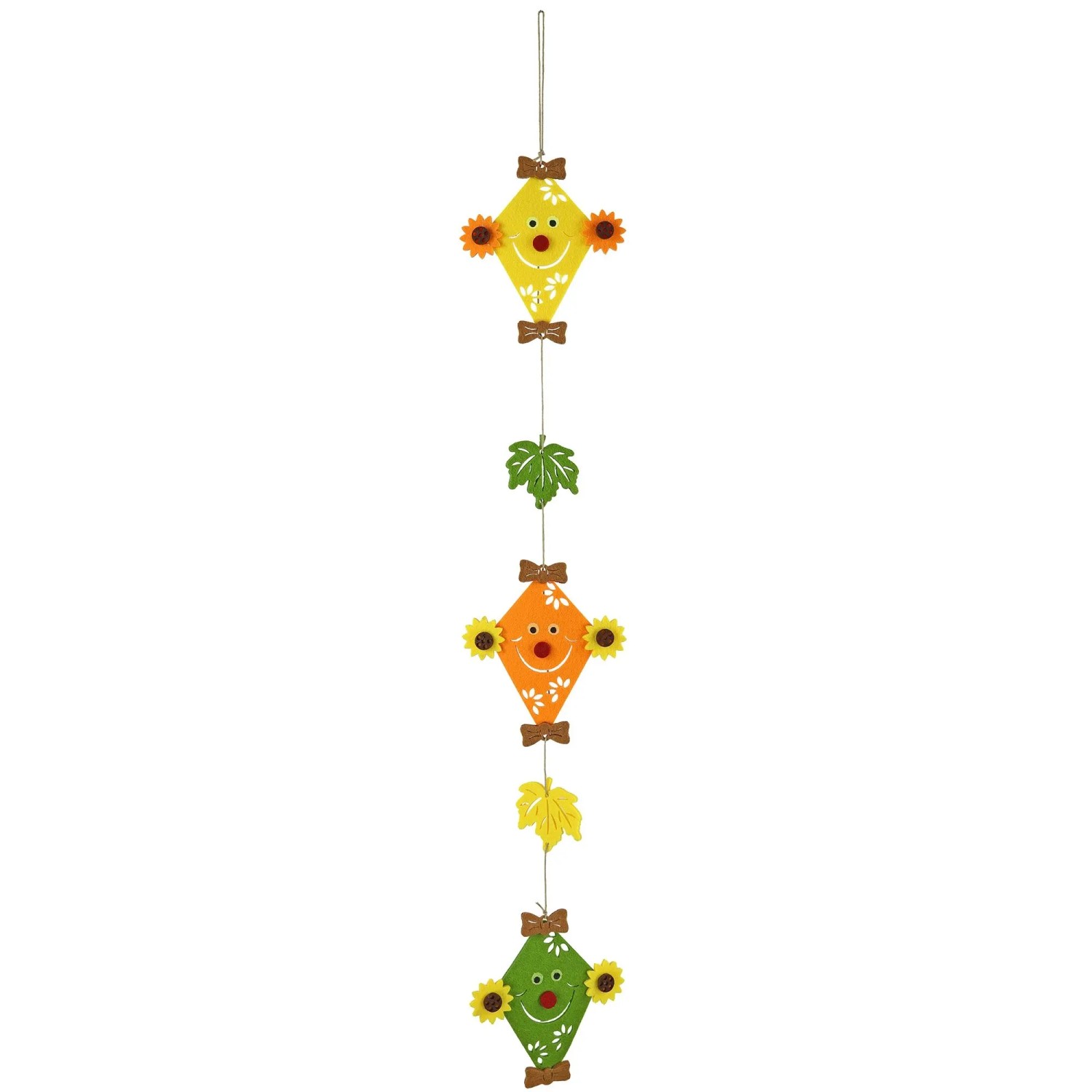 Drachen zum Hängen aus Filz 72 cm Mehrfarbig