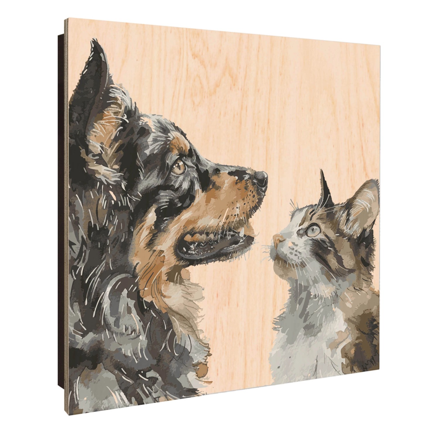Banjado Schlüsselkasten Holz 30x30cm Schwarz Scharnier Rechts 50 Haken Desi günstig online kaufen