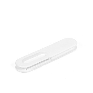 Weißer, geschwungener Griff für Rollläden mit Federwelle von Avosdim.