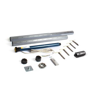 Avosdim Set: Achtkantwelle mit Funkmotor (10 Nm, 2500 mm) und Zubehör zur Rollladensteuerung.