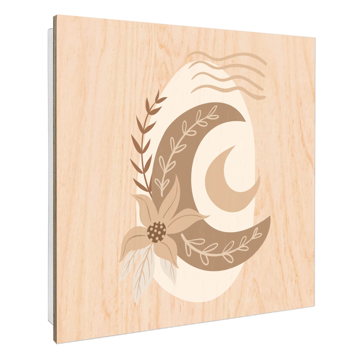 Banjado Großer Schlüsselbox Holz 30x30cm Weiß Scharnier Rechts 50 Haken Sch günstig online kaufen