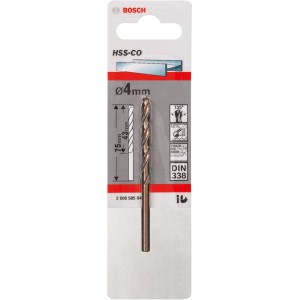 Bosch Metallbohrer Pro HSS-Co, 4mm, für Stahl & Edelstahl, im Blister