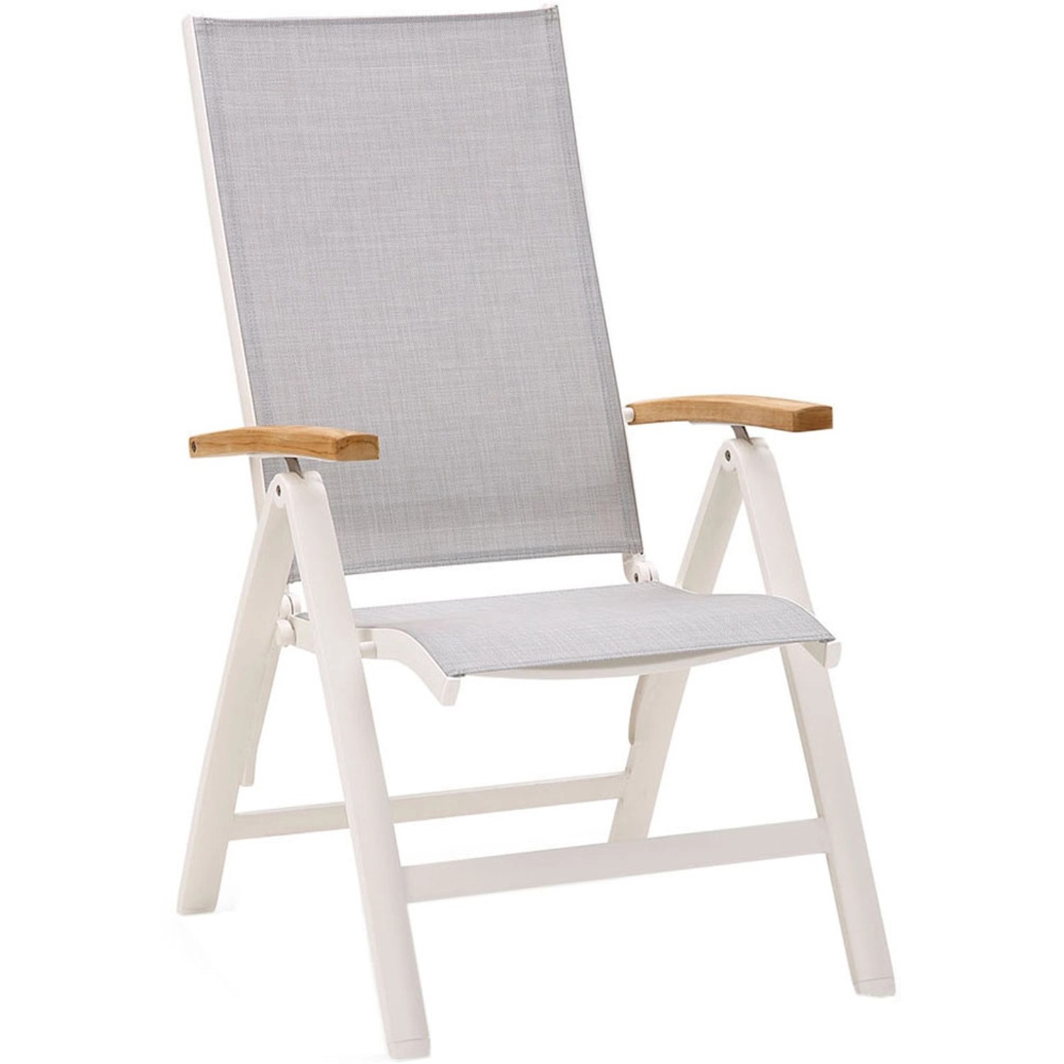 Klappsessel Cavalese Weiß/Teak FSC®