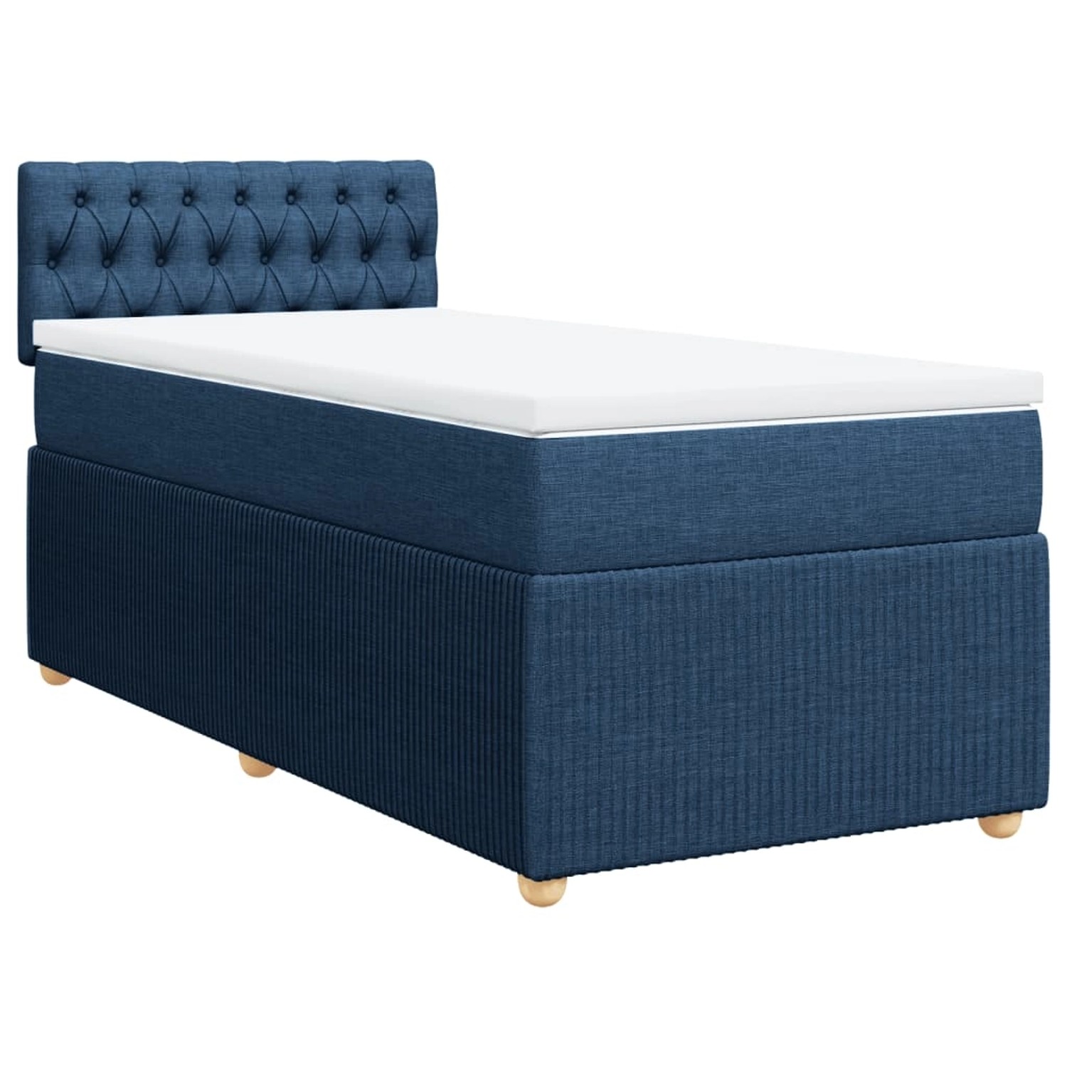 vidaXL Boxspringbett mit Matratze Blau 90x190 cm Stoff2102561 günstig online kaufen