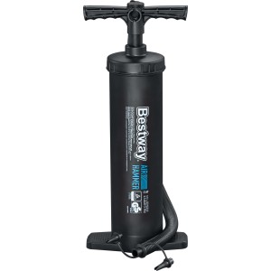 Bestway Air Hammer Doppelhubkolbenpumpe, 3.500 ml, schwarz. Luftpumpe für Schlauchboote und Luftmatratzen.