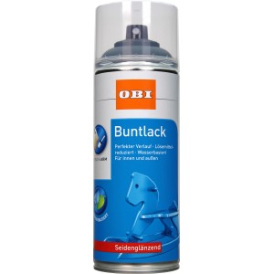 OBI Buntlack Spray Anthrazit RAL 7016, seidenglänzend, 400ml Dose.