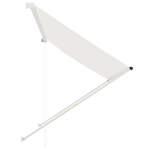 Einziehbare Markise in Creme (200x150 cm) von vidaXL, ideal als Sonnenschutz für Fenster, Terrasse, Balkon.