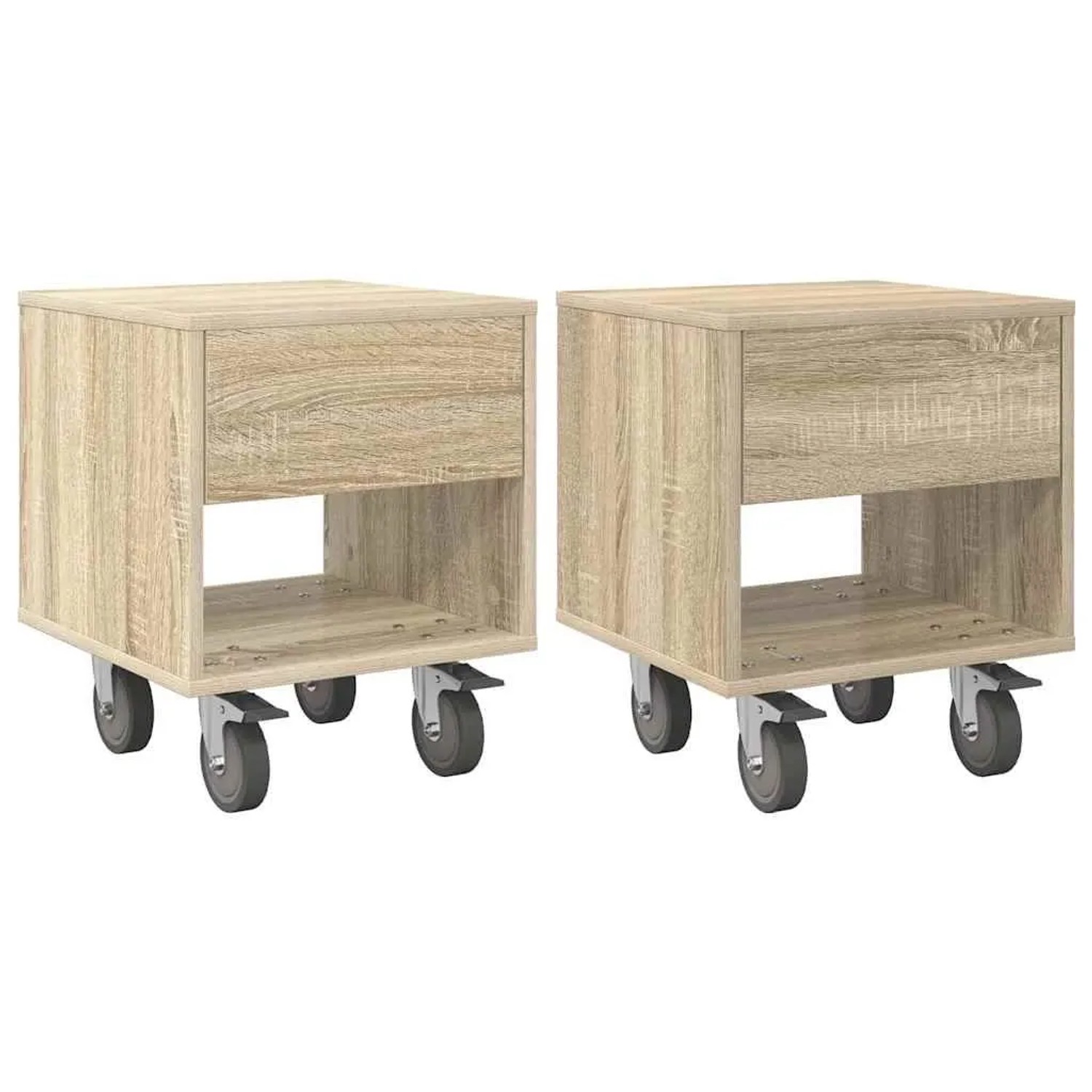 vidaXL Nachttisch 2 Stk Sonoma-Eiche 40,5 x 40 x 48 cm Holzwerkstoff 891061 günstig online kaufen