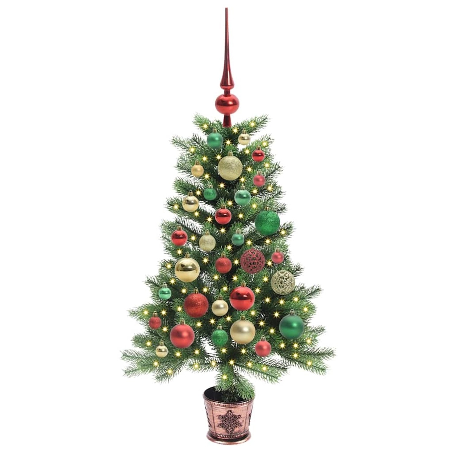 vidaXL Weihnachtsbaum mit 150 LEDs mit Ständer Grün 90 cm PE 3396308