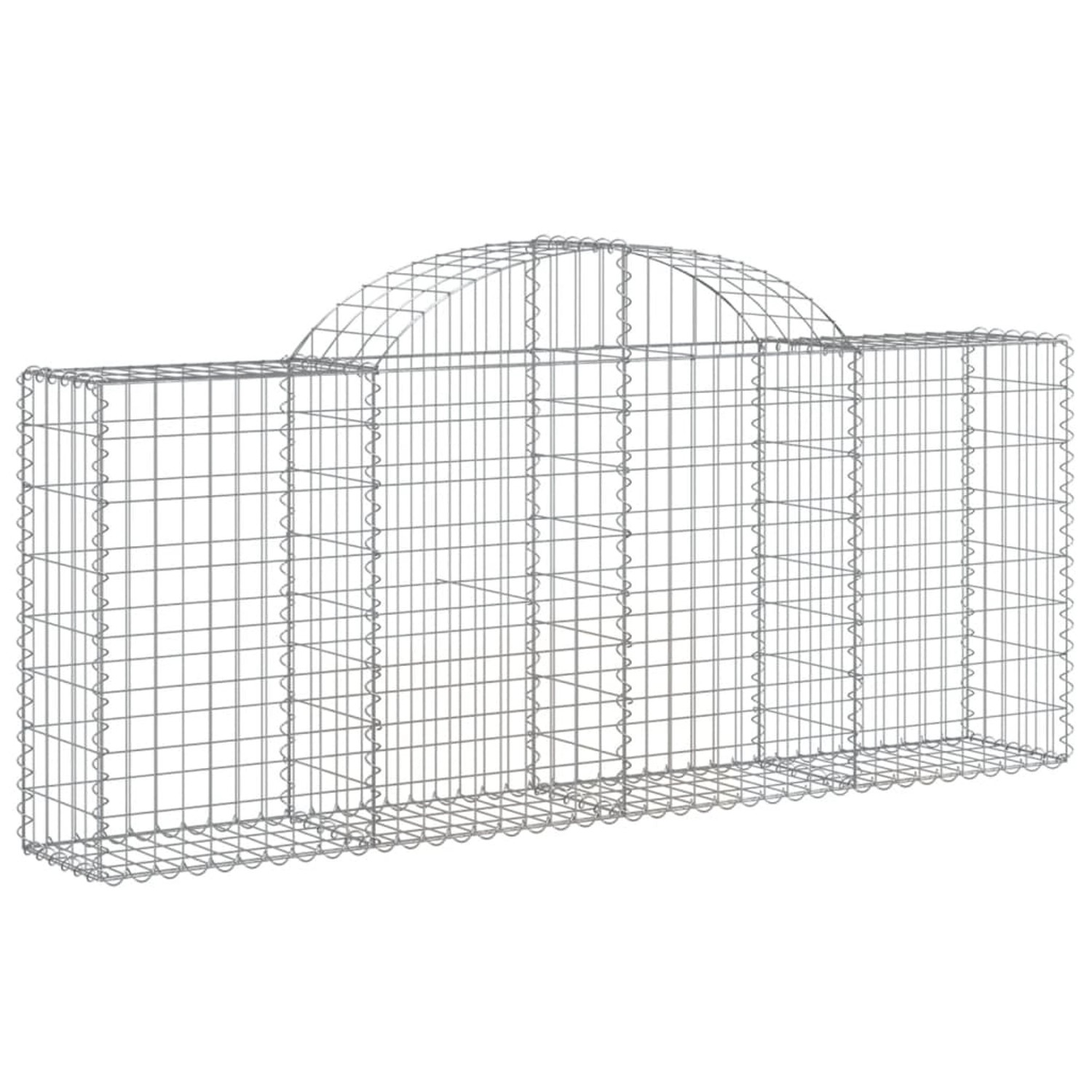 Vidaxl Gabionen Mit Hochbogen 14 Stk. 200x30x80/100cm Verzinktes Eisen günstig online kaufen
