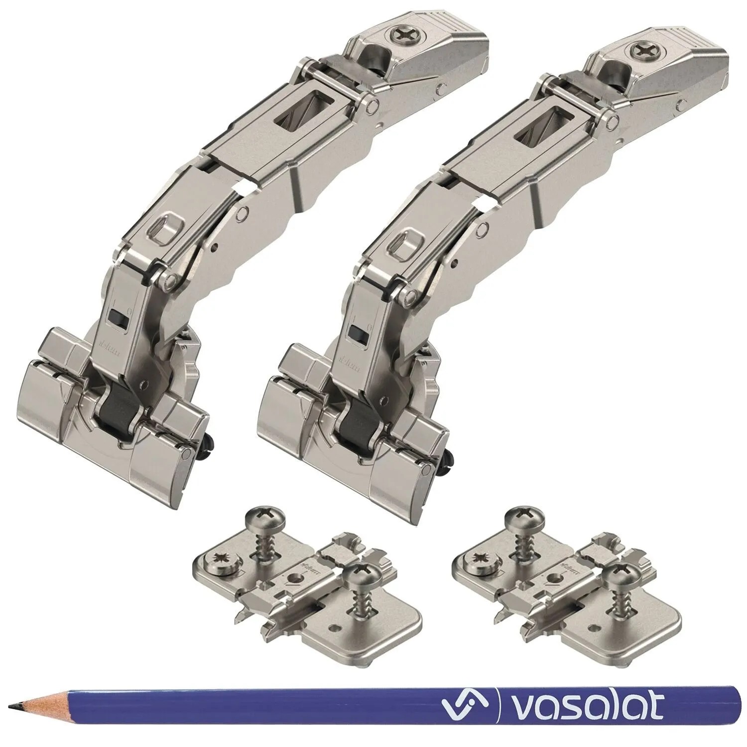 vasalat Set Blum Clip Top Blumotion Weitwinkelscharniere 155 Grad Inserta mit Platten