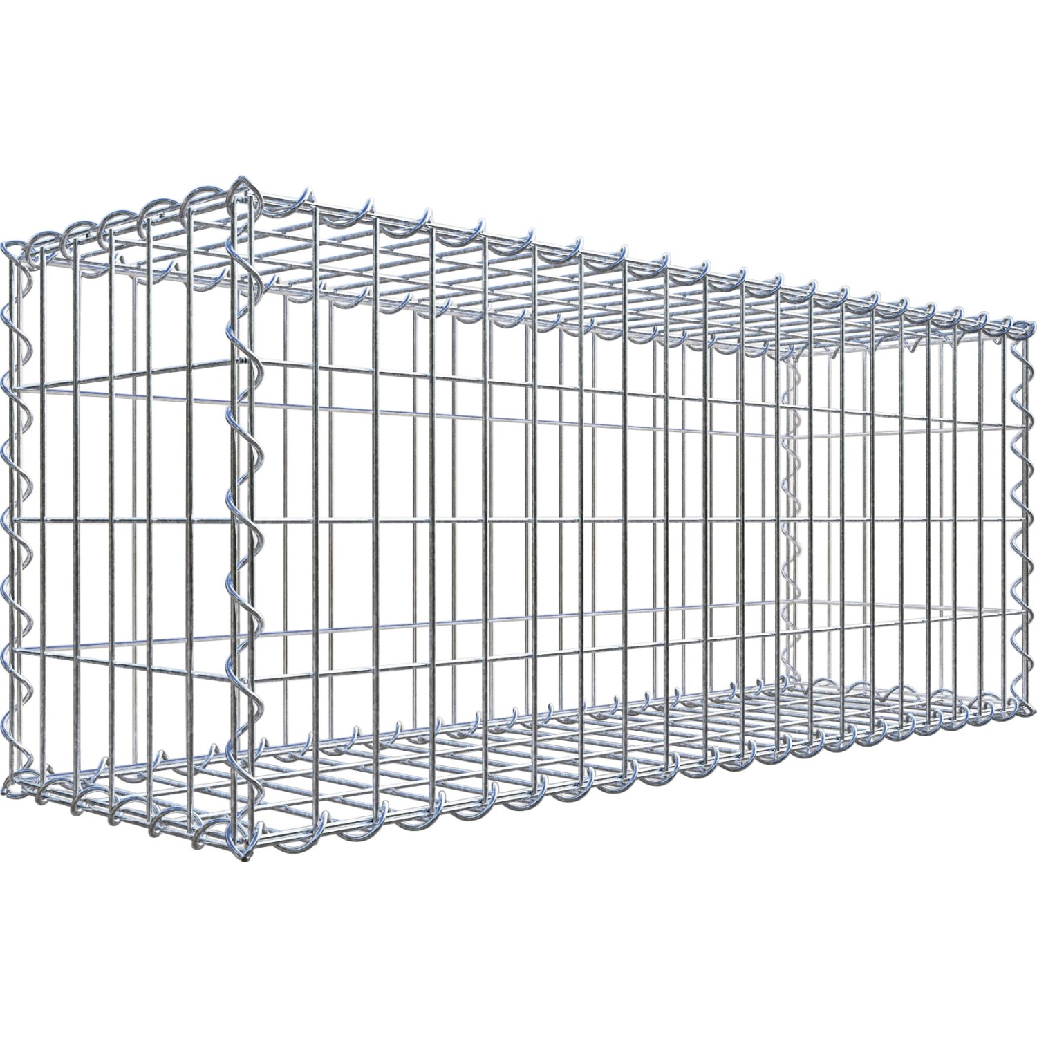Gabiona Gabionenkorb 40 cm x 100 cm x 30 cm Maschenw 5 cm x 10 cm