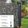Floraworld Zaungabione Basis-Set Anthrazit, 83cm. Gartenzaun-System mit Pfosten und Zaunmatten.