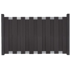 Groja Vorgartenzaun, BPC, 180x90 cm, Anthrazit mit Querriegel, für den Sichtschutz im Garten.